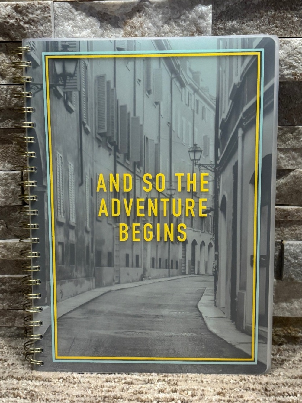 Indigo “And So The Adventure Begins” Large Coiled Notebook